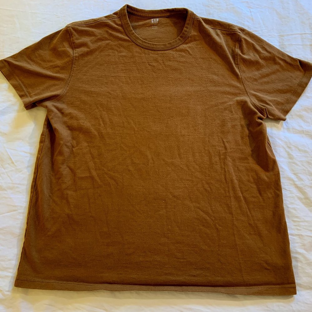 Gap Orange Brown Heavyweight Shirt Large